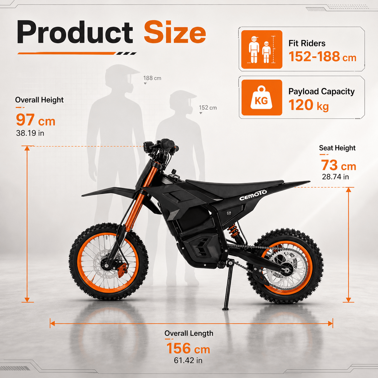 CEMOTO D02 Off-Road Electric Dirt Bike For Teens & Adults cemoto
