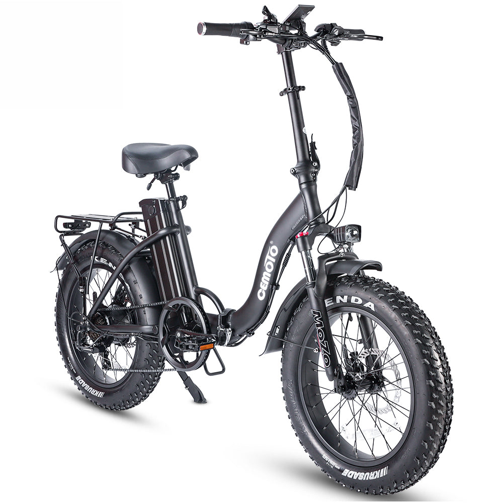 CEMOTO EB09A 750W foldable electric commuter bike - side view with step-through frame