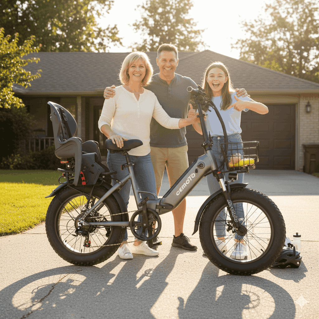 Low Step Through Fat Tire Foldable Ebike | CEMOTO EB57A 750W cemoto